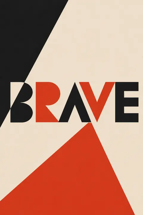 BRAVE in Swiss Modernist Typography