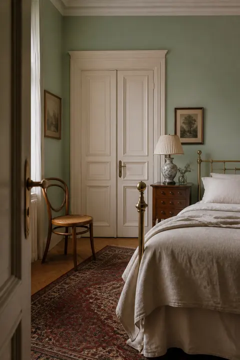 Vintage Vienna Bedroom in Soft Sage