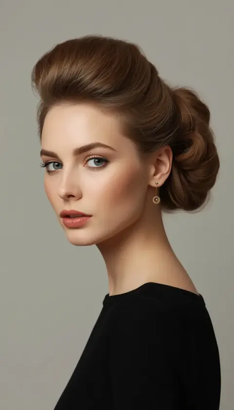 Elegant Low Bun Updo Hairstyle for Women | Classic Hair