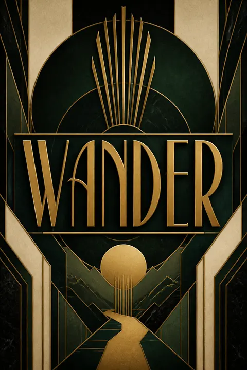 Art Deco Typography for "WANDER"