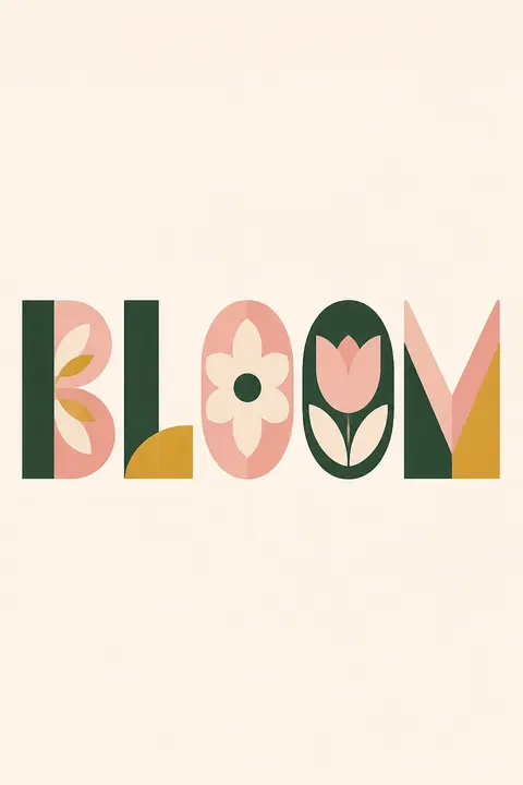 Geometric Letterform Study for "BLOOM"