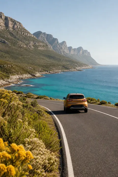 South African Coastal Drive Above Turquoise Water