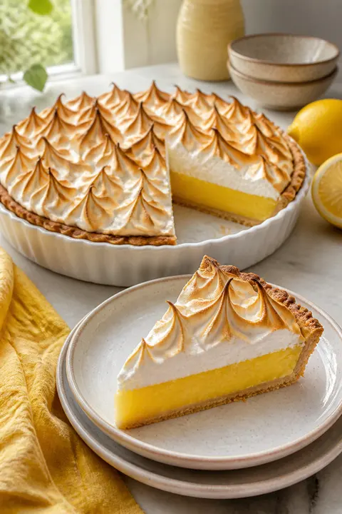 Lemon Meringue Pie with Toasted Peaks