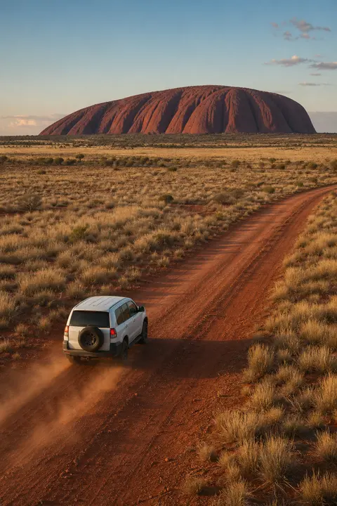 Red Dirt Track Toward Uluru