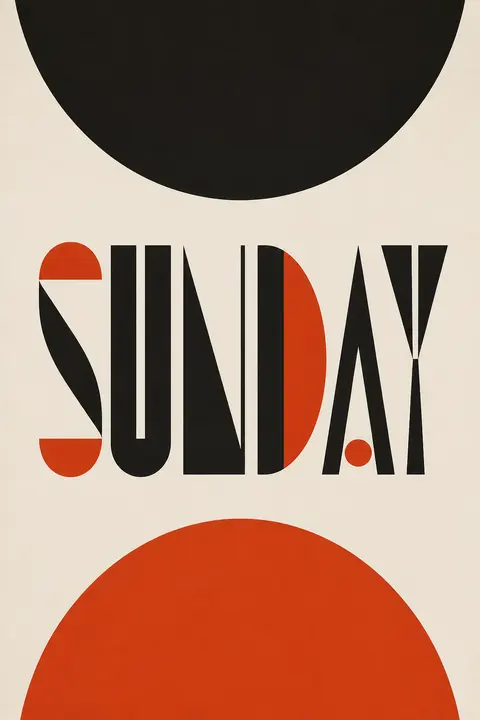 SUNDAY in Swiss Modernist Typography