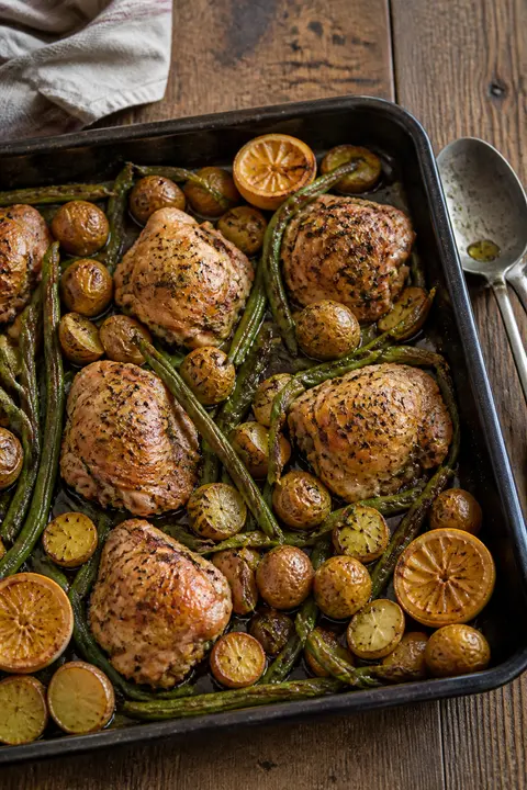 Sheet-Pan Lemon Chicken and Vegetables