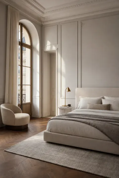 Parisian Bedroom in Soft Light