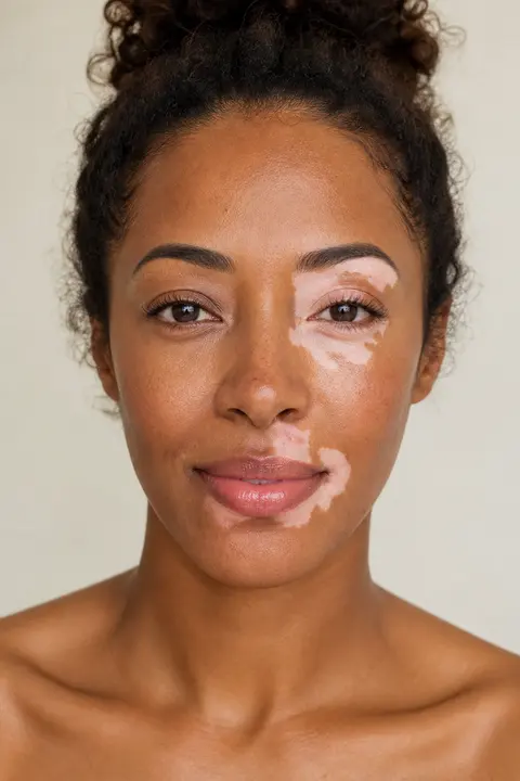 Radiant Natural Makeup Highlighting Vitiligo