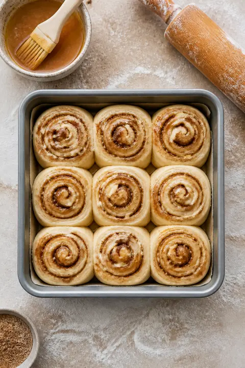 Homemade Vegan Cinnamon Rolls Before Baking