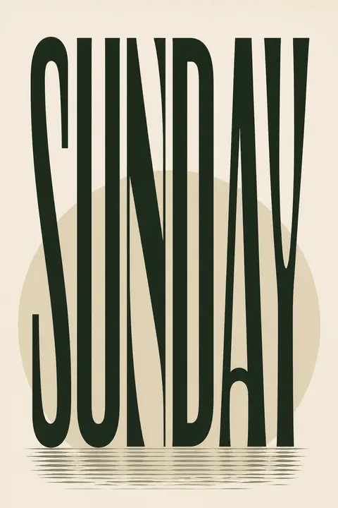 SUNDAY as Condensed Editorial Type