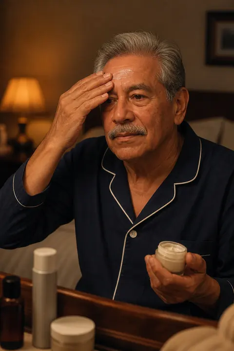 Evening Moisturizer Routine for Mature Men