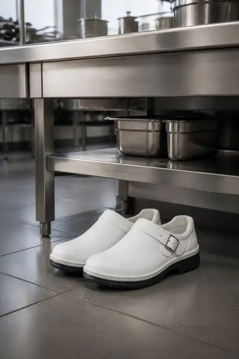 White Professional Kitchen Clogs