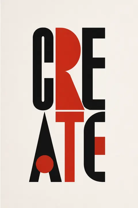 CREATE in Swiss Modernist Typography