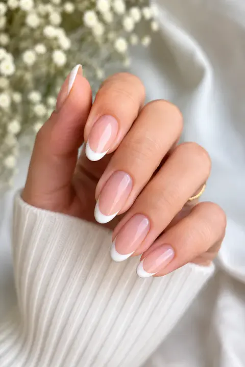 French Tip Nails for a Soft Elegant Look