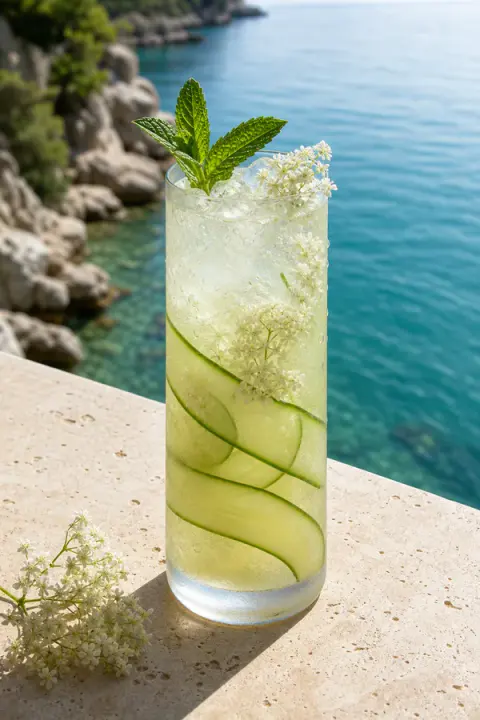 Cucumber Elderflower Highball