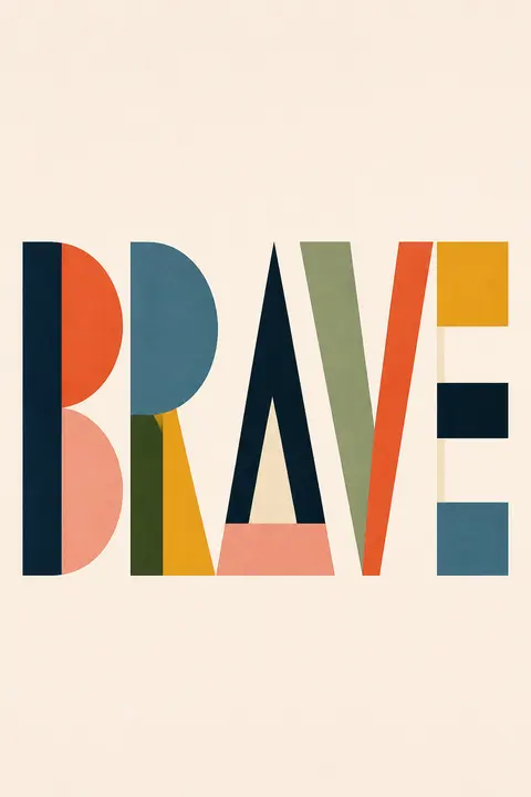 Geometric Letterform Study for "BRAVE"