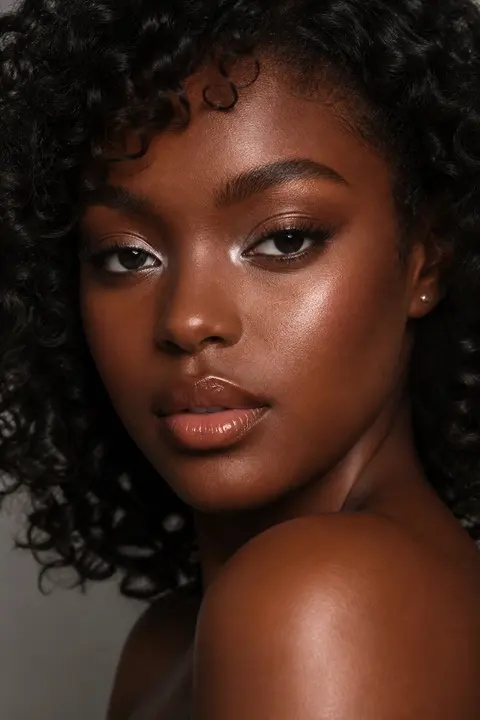 Silver Inner-Corner Highlight on Deep Skin and Curls