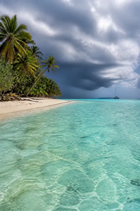 Tropical Sandbar Before a Storm