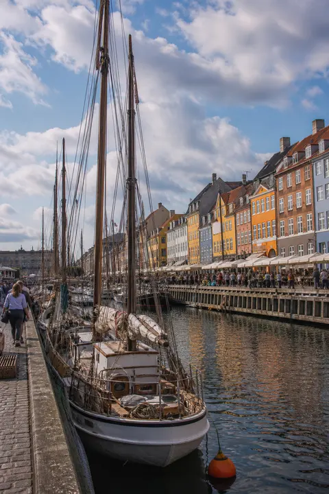 Architectural Details at Copenhagen Colorful Harbor