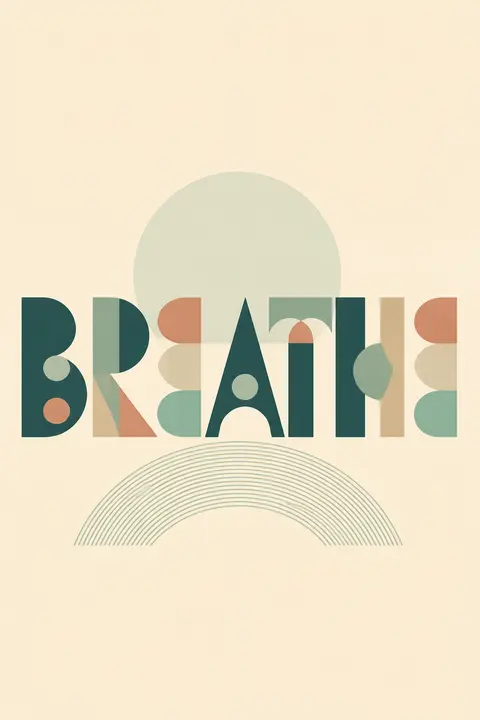 BREATHE — Geometric Letterform Study