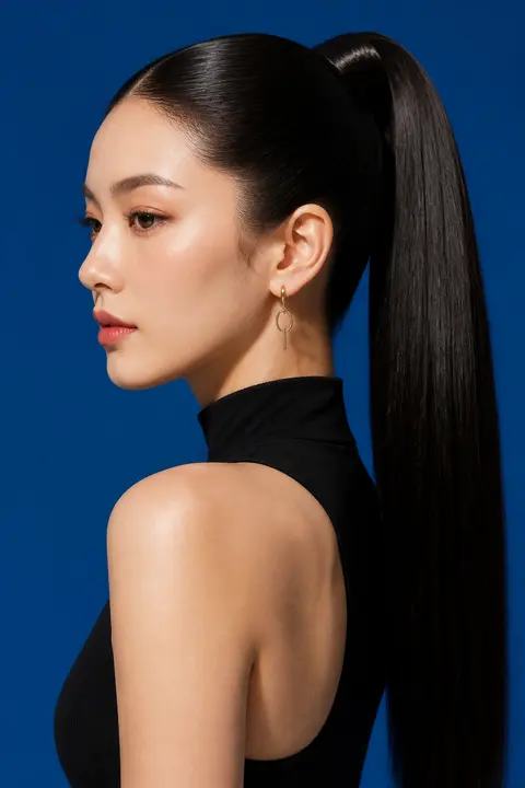 Sleek High Ponytail with a Polished Base