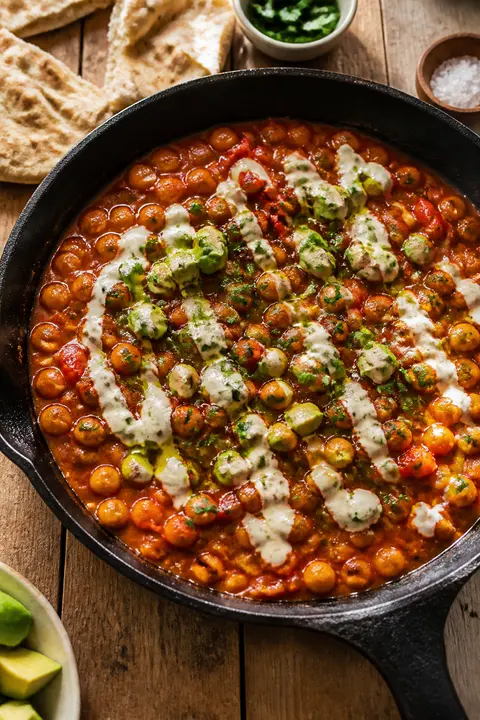 Vegan Chickpea Shakshuka with Herb Drizzle