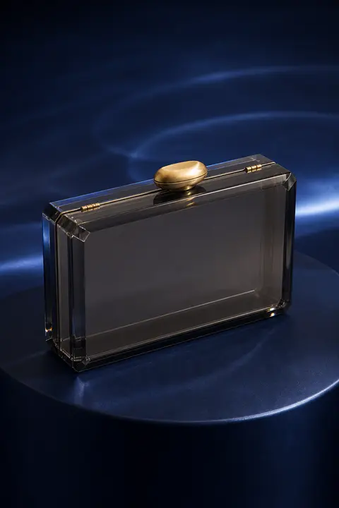 Smoky Acrylic Evening Clutch