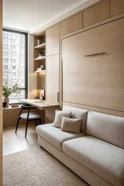Smart Studio with Hidden Wall Bed