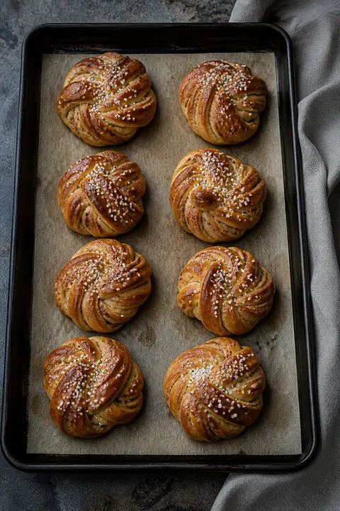 Swedish Cardamom Knots Fresh from the Oven