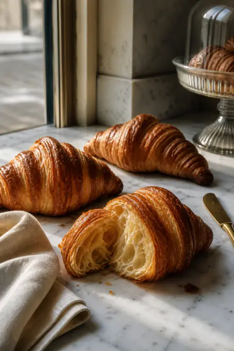 Golden French Butter Croissants