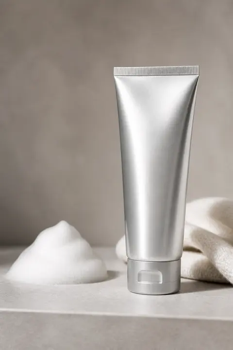 Silver Cleansing Tube with Soft Foam