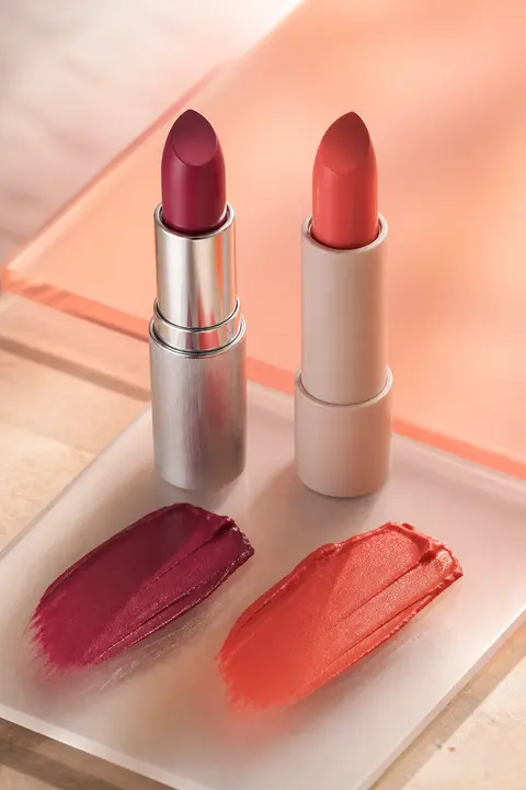 Berry and Coral Lipstick Duo with Swatches