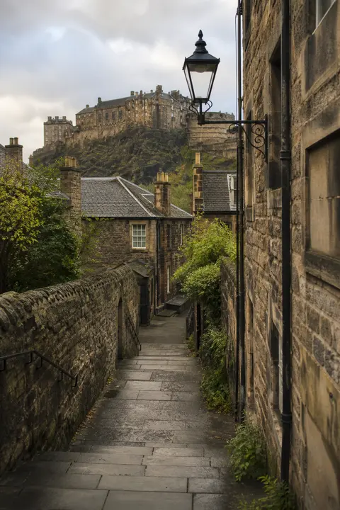 Quiet Morning at Edinburgh Old-town Close