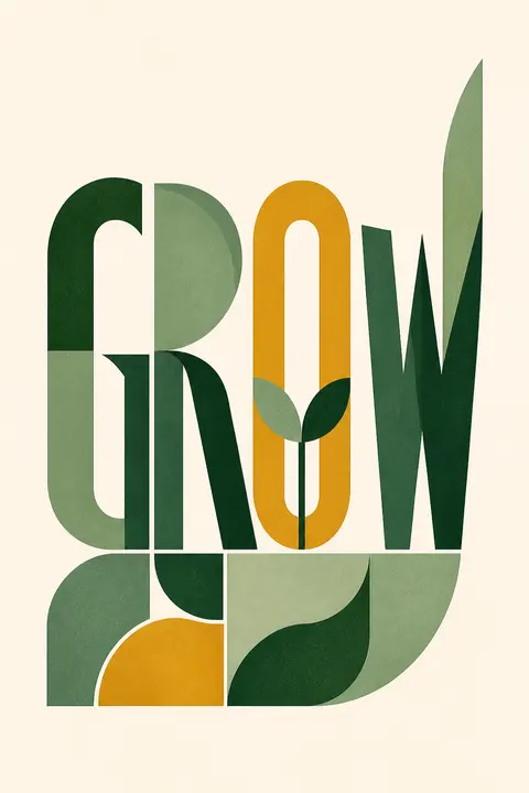 GROW — Geometric Letterform Study