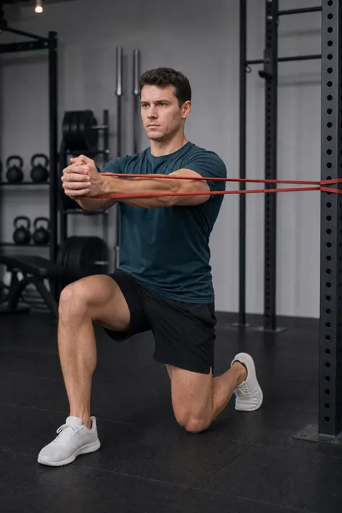 Half-Kneeling Pallof Press for Core Stability