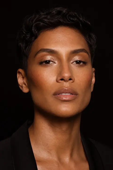 Champagne Shimmer on an Androgynous Look