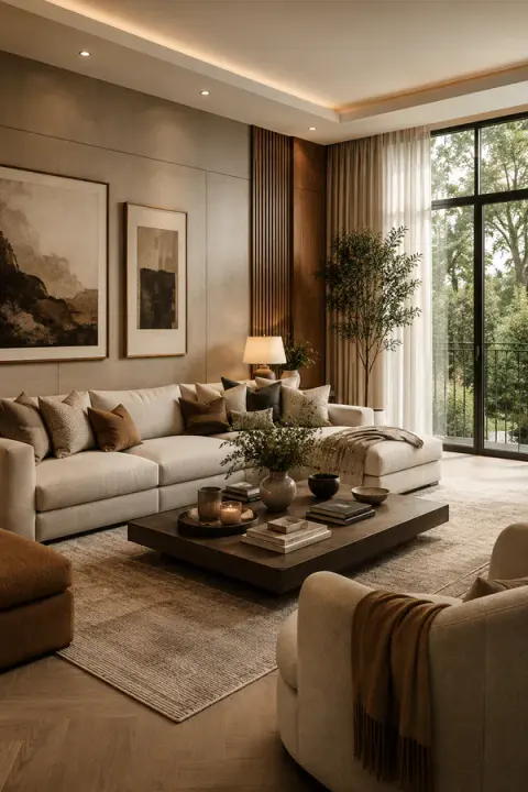 Neutral Modern Living Room Decor Inspiration