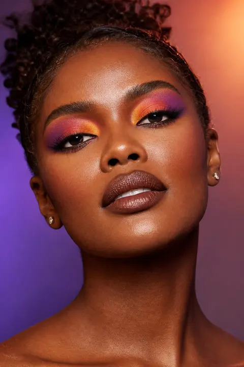 Sunset Gradient Eyes in Orange and Violet