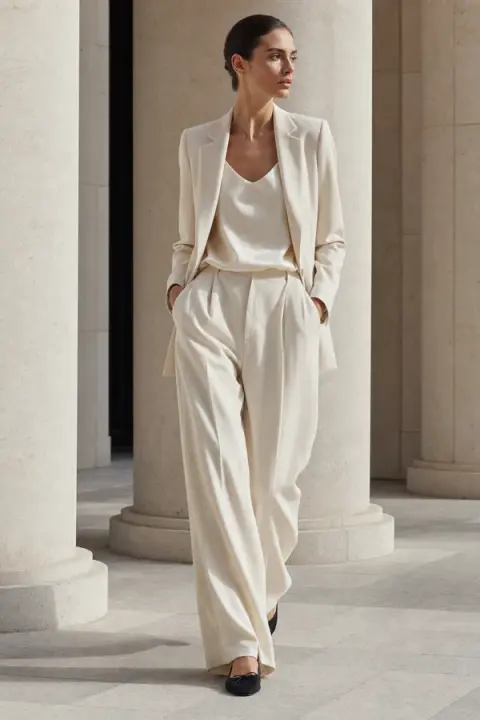 Ivory Tailoring Under Stone Arches