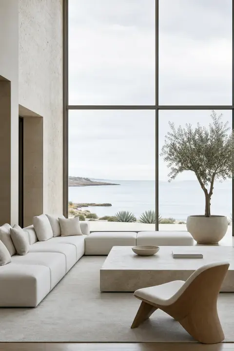 Coastal Villa Living Room