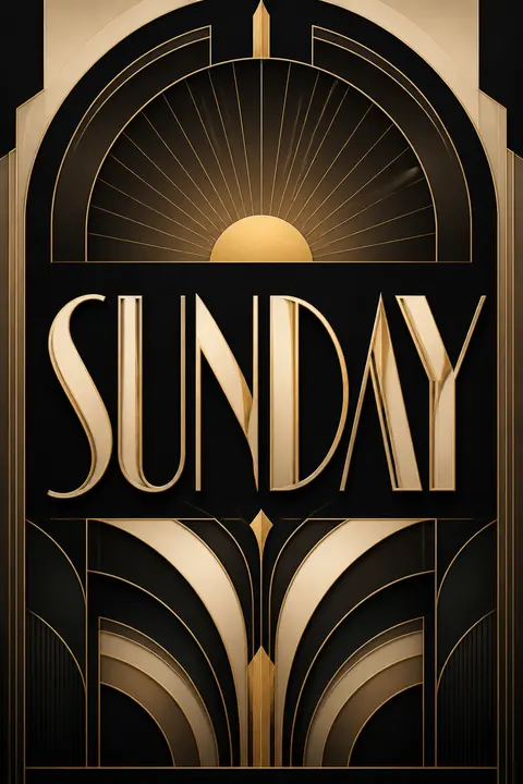 SUNDAY — Art Deco Typography