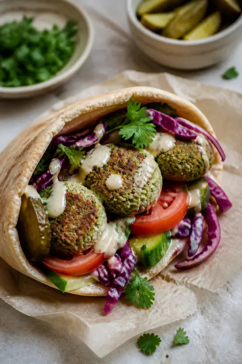 Baked Falafel Pita