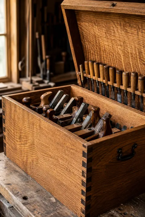 Hand-Cut Dovetail Tool Chest