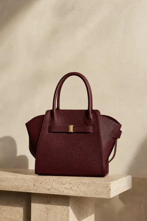 Burgundy Leather Handbag Editorial