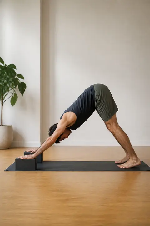 Downward Dog with Blocks