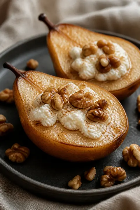 Baked Pears with Ricotta and Walnuts
