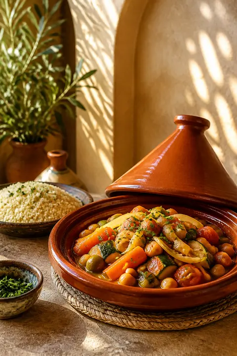 Moroccan Chickpea and Vegetable Tagine