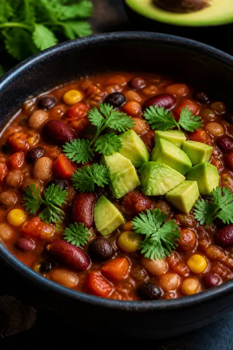 Smoky Three-Bean Chili