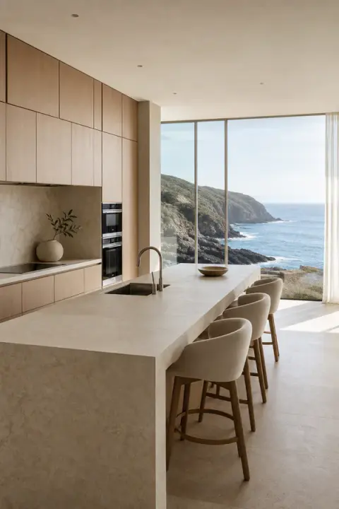 Coastal Kitchen with Ocean View