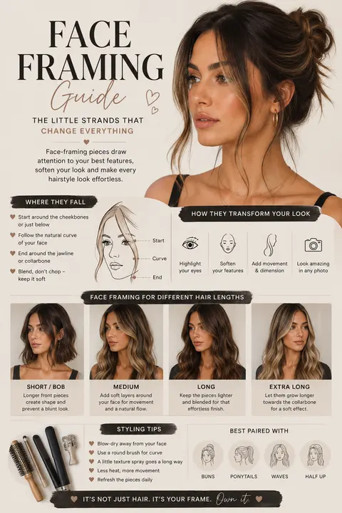 Face-Framing Layers for Short, Medium and Long Hair